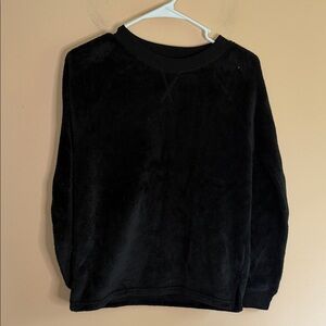 Men's Black Crewneck Fleece Pullover Sweater